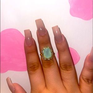 Green Gemstone ring Size 10